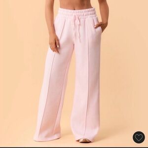 Blogilates Popflex Women's Travel Trouser High-Rise Wide Leg Sweatpants Blue xs